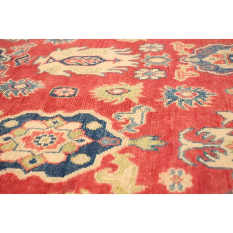 Hand-knotted Finest Gazni Red Wool Rug - 4'10 x 6'9/4'10" x 6'9"