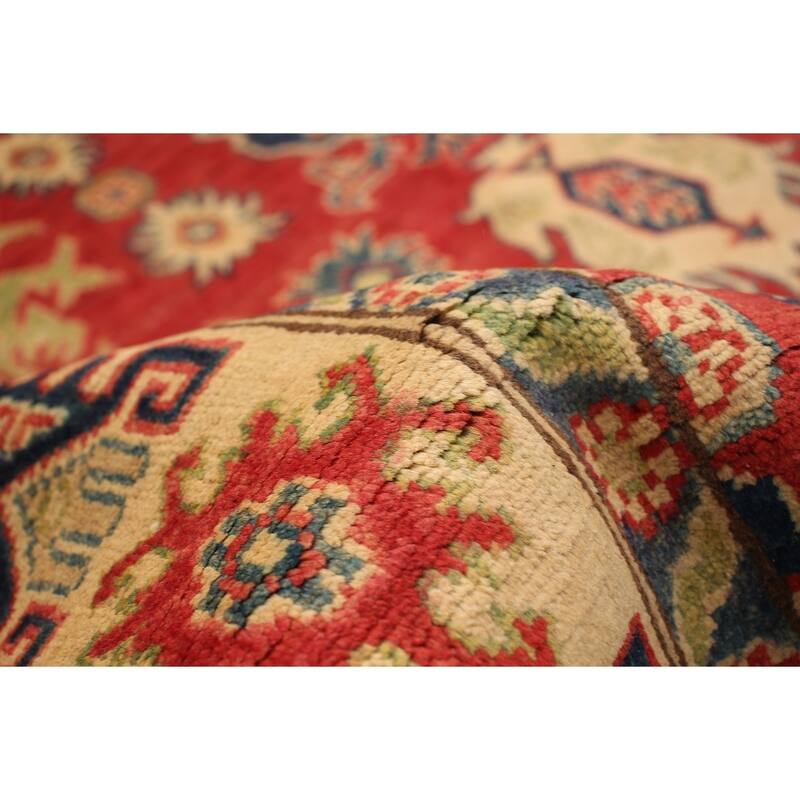 Hand-knotted Finest Gazni Red Wool Rug - 4'10 x 6'9/4'10" x 6'9"
