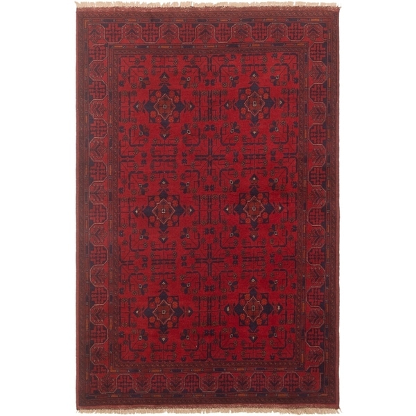 ECARPETGALLERY Finest Khal Mohammadi Red Rug - 4'2 x 6'4