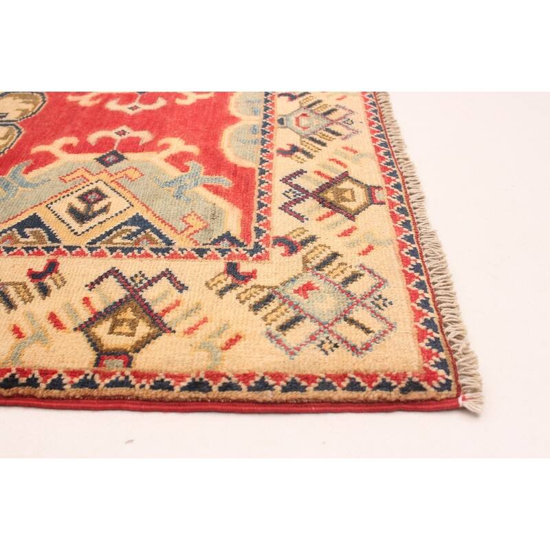 Hand-knotted Finest Gazni Cream, Copper Wool Rug - 2'7 x 9'9/2'7" x 9'9" Runner