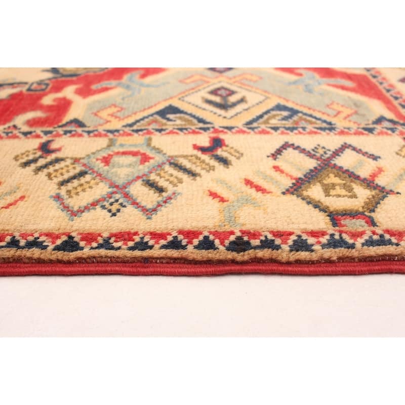 Hand-knotted Finest Gazni Cream, Copper Wool Rug - 2'7 x 9'9/2'7" x 9'9" Runner
