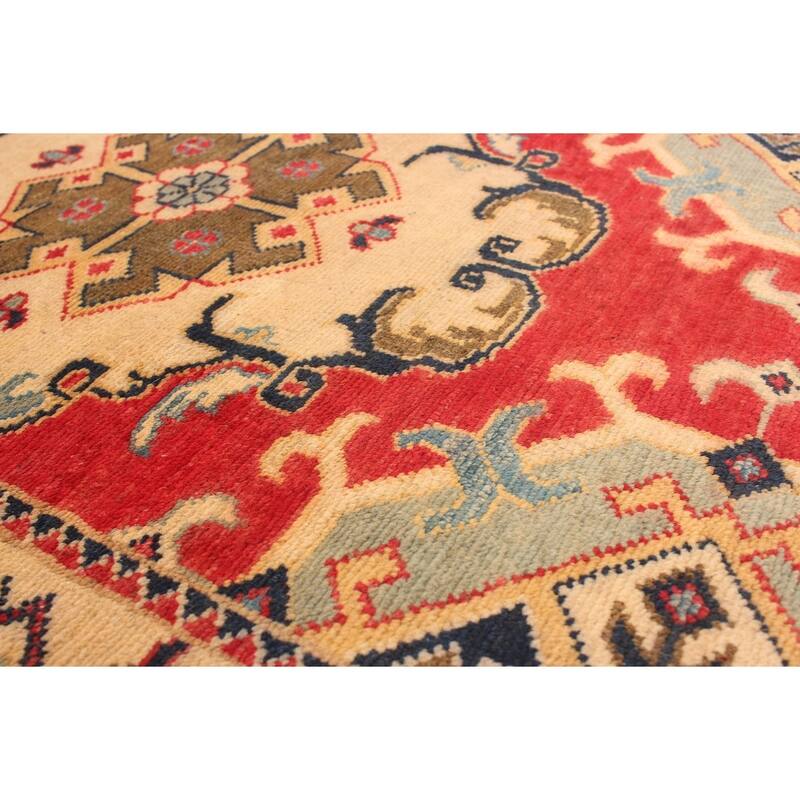 Hand-knotted Finest Gazni Cream, Copper Wool Rug - 2'7 x 9'9/2'7" x 9'9" Runner