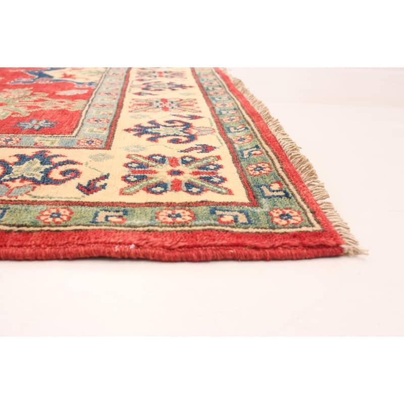 Hand-knotted Finest Gazni Copper, Cream Wool Rug - 5'0" x 6'9"/5'0 x 6'9
