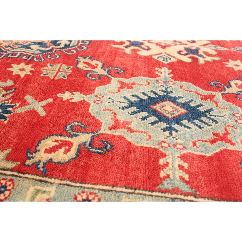 Hand-knotted Finest Gazni Copper, Cream Wool Rug - 5'0" x 6'9"/5'0 x 6'9
