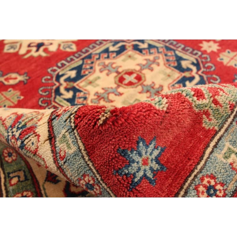 Hand-knotted Finest Gazni Copper, Cream Wool Rug - 5'0" x 6'9"/5'0 x 6'9