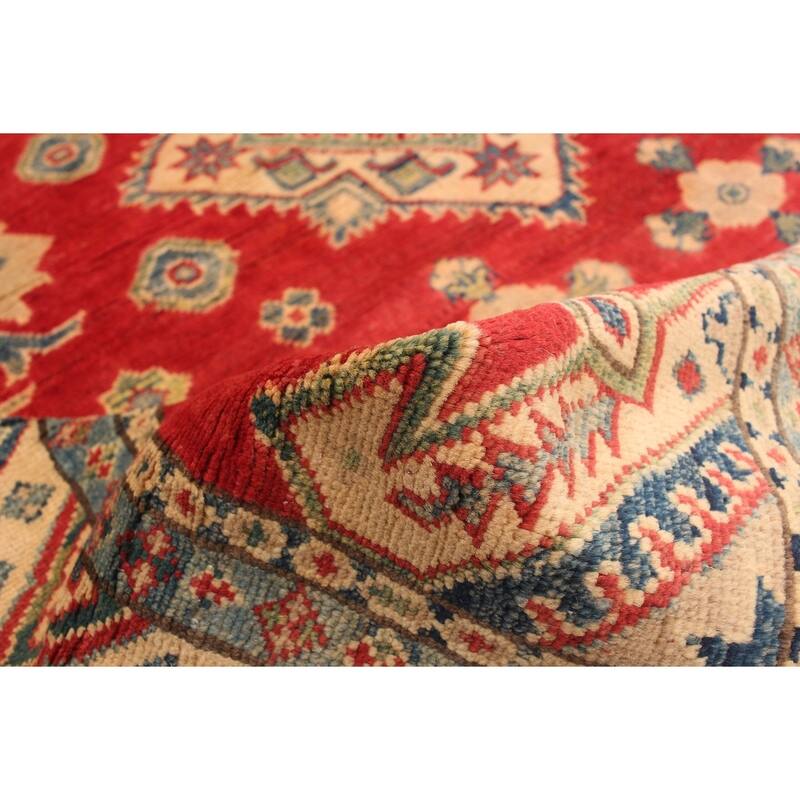 Hand-knotted Finest Gazni Red Wool Rug - 4'10 x 6'6/4'10" x 6'6"