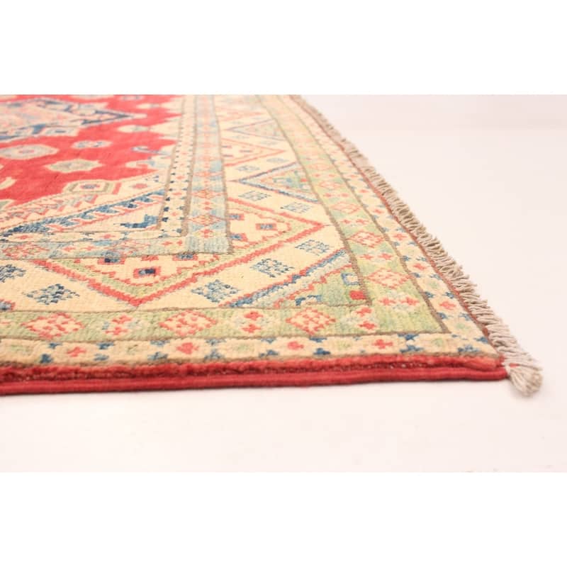 Hand-knotted Finest Gazni Red Wool Rug - 4'10 x 6'6/4'10" x 6'6"