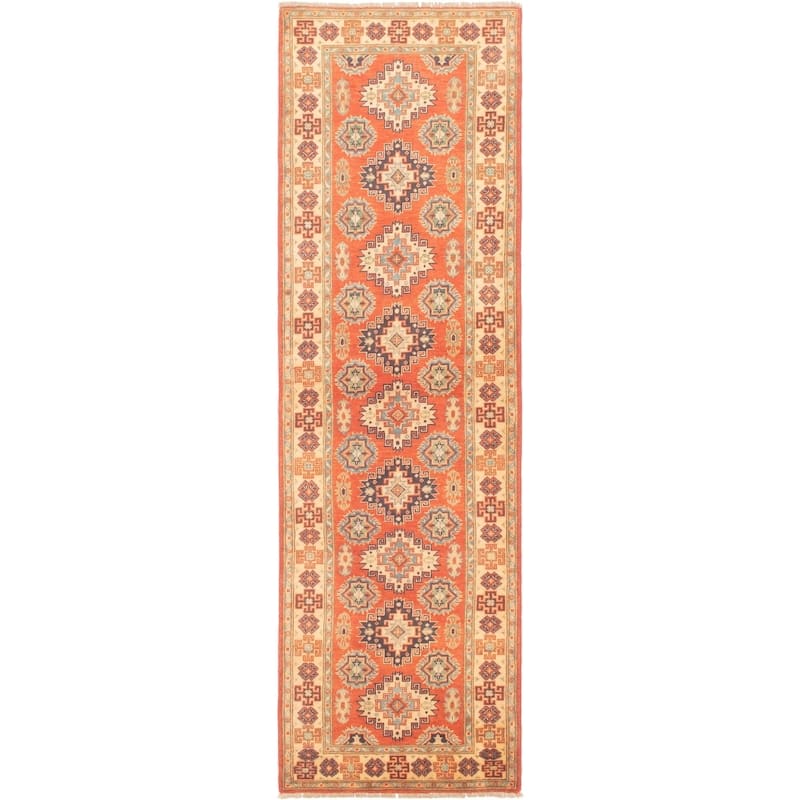 Hand-knotted Finest Gazni Copper Wool Rug - 2'9" x 9'5" Runner/2'9 x 9'5