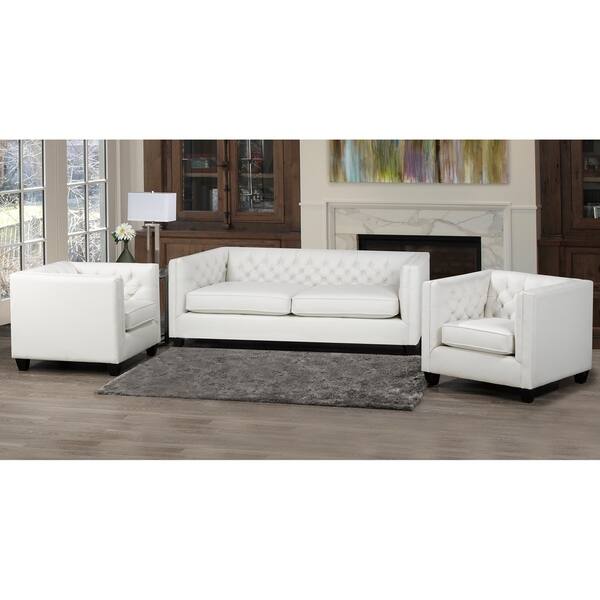 Windsor Top Grain Leather Sofa and Two Chair Set Bed Bath & Beyond