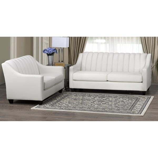Edgware Top Grain Leather Sofa and Loveseat Set