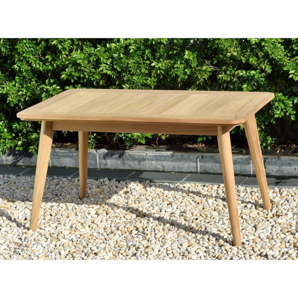 Nordic Patio Teak Wood Rectangular Coffee Table. 100% Teak Wood