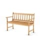 preview thumbnail 3 of 5, Ferguson Durable Outdoor Bench with Teak Finish by Amazonia - N/A