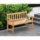 preview thumbnail 6 of 5, Ferguson Durable Outdoor Bench with Teak Finish by Amazonia - N/A Brown