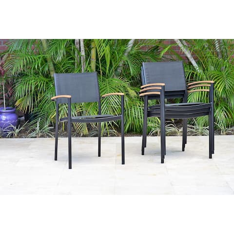 Amazonia Orinocco Stacking Chairs. Durable and Ideal for patio (Set of 4)