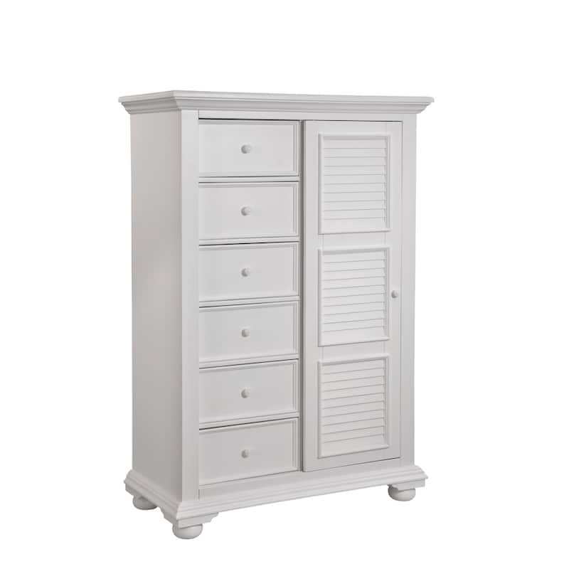 Beachcrest Eggshell White Wood Gentleman's Chest