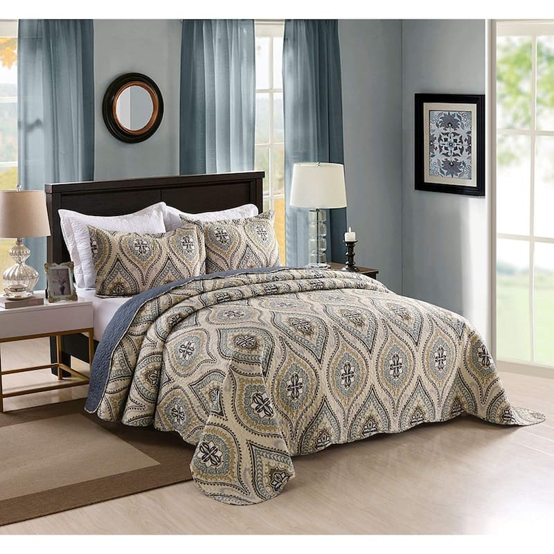 MarCielo Lightweight 3-pc. Quilt Bedspread Set