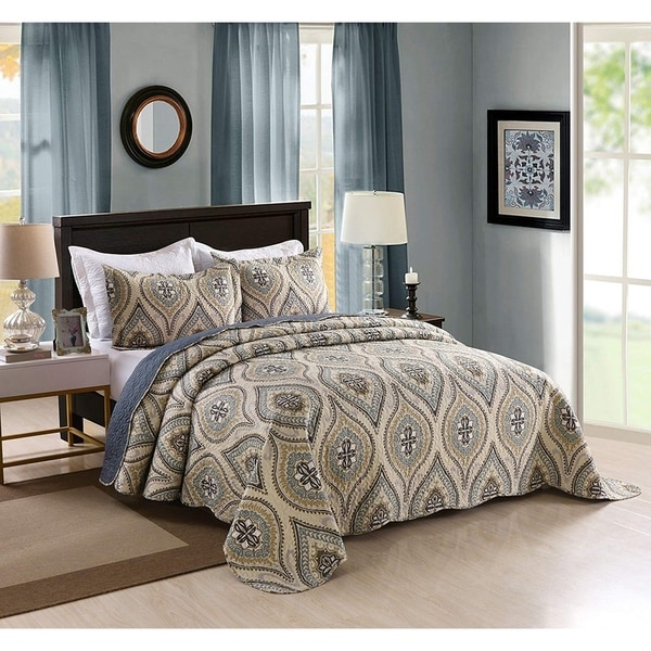 3-piece Quilt Bedspread Set 