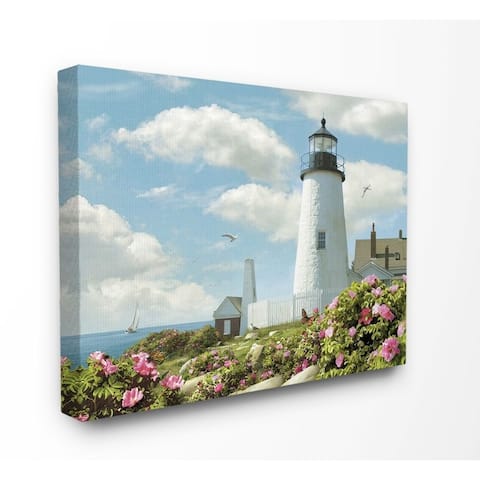 Porch & Den 'Pemaquid Lighthouse' Canvas Wall Art - Multi-Color