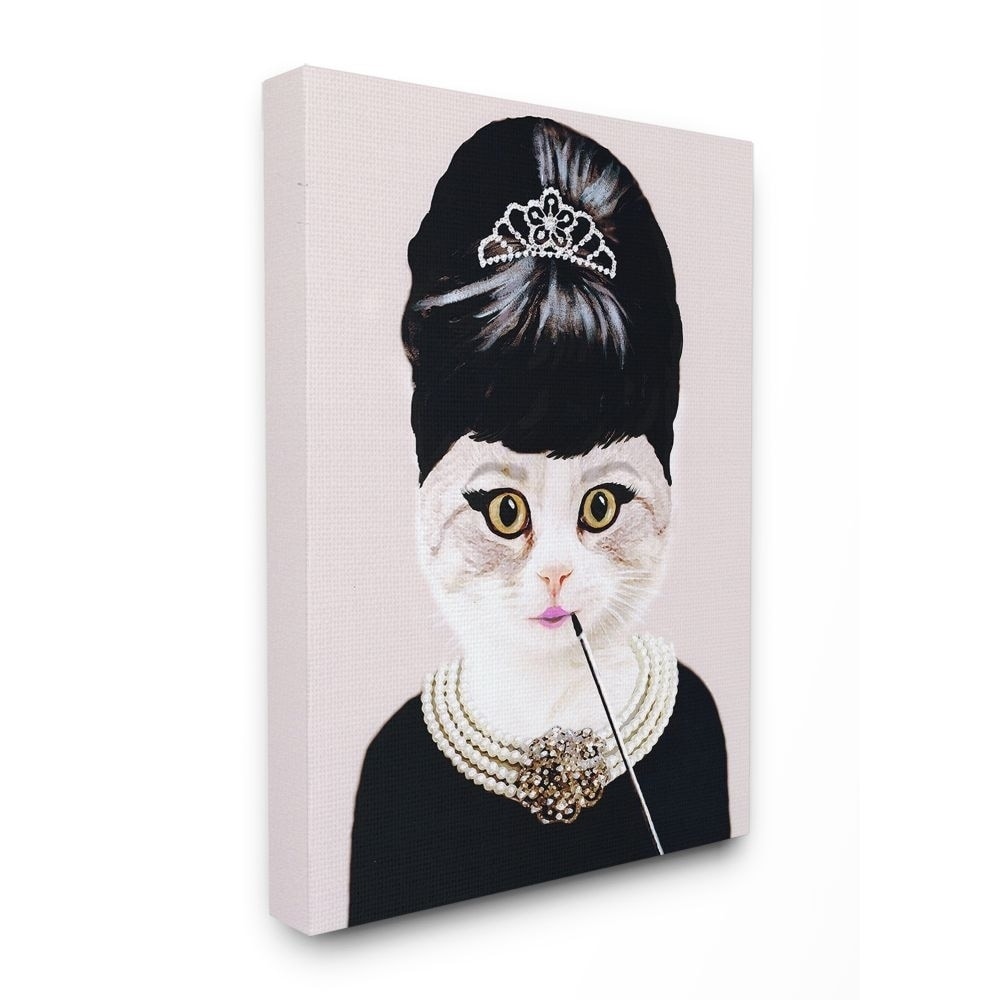 Shop The Stupell Home Decor Fashion Feline Jewelry And Makeup Cat Canvas Wall Art 11x14 Proudly Made In Usa Multi Color Overstock 28173349