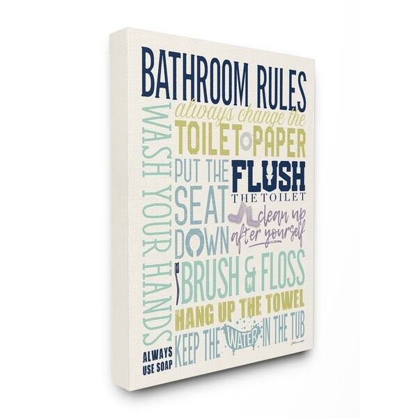 The Stupell Home Decor Bathroom Rules Aqua Blue Green And The Stupell Home Decor Bathroom