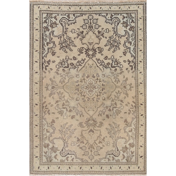 One-of-a-Kind Persian Wool Hand-Knotted Muted Oriental Area Rug - 4'6" x 3'1"