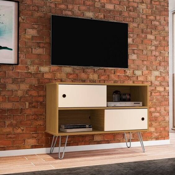 Manhattan Comfort Ulriksfors Mid Century Modern 35 In. Media Cabinet