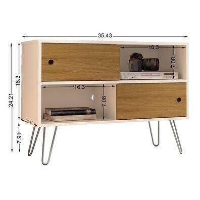 Manhattan Comfort Ulriksfors Mid Century Modern 35 In. Media Cabinet