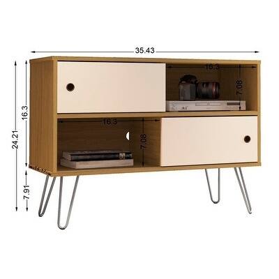 Manhattan Comfort Ulriksfors Mid Century Modern 35 In. Media Cabinet