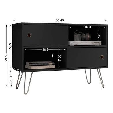 Manhattan Comfort Ulriksfors Mid Century Modern 35 In. Media Cabinet