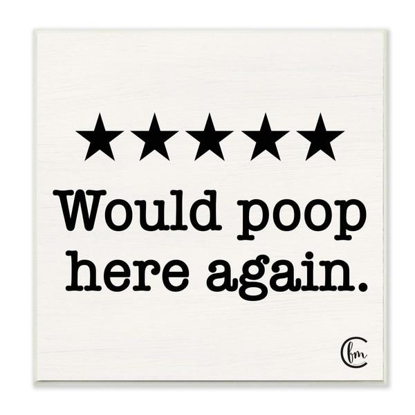 Home Décor Signs 5 star review Rustic Farmhouse decor Would poop here ...