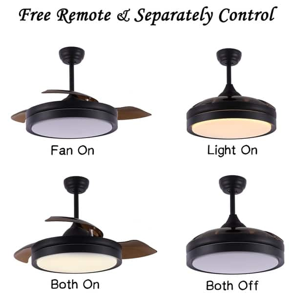 Shop Contemporary Bladeless Ceiling Fan With Light And