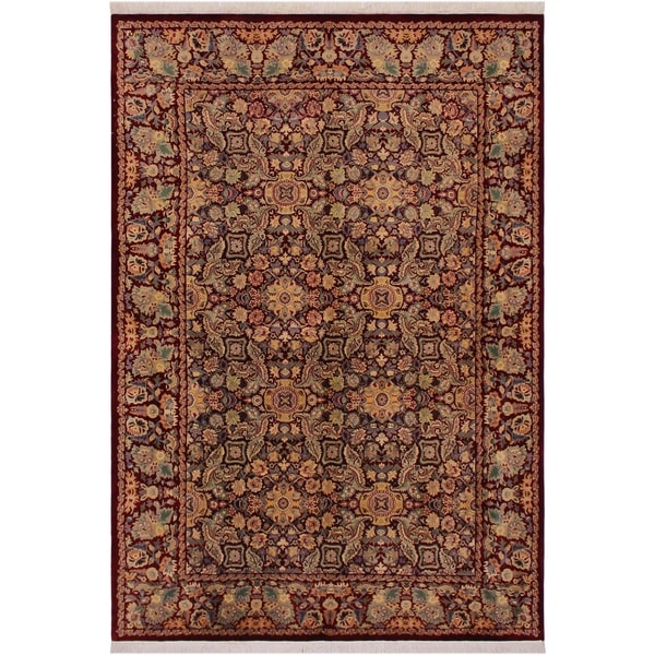 Doop Pak-Persian Mickie Red/Grey Wool Rug (6'2 x 9'2) - 6'2" x 9'2"