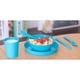 preview thumbnail 2 of 4, 24 Kids Dinnerware Set Plastic 4 Plates Bowls Cups Forks Knives Spoons