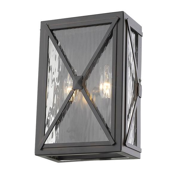 Brooklyn 2-light Oil Rubbed Bronze Exterior Wall Fixture - Bed Bath ... - Brooklyn Heights Textured Lighting Fixture Installation