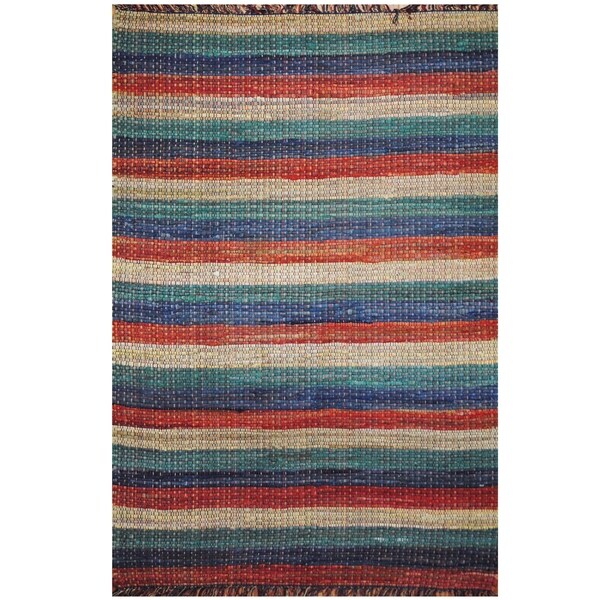 Handmade One-of-a-Kind Wool Kilim (India) - 4' x 6'1