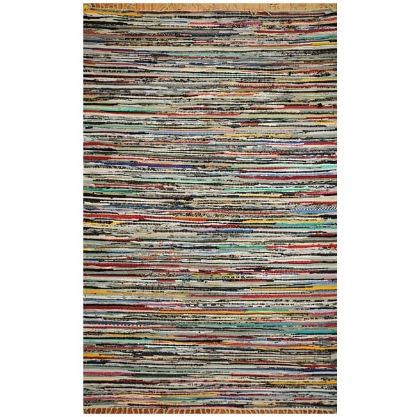 Handmade One-of-a-Kind Wool Kilim (India) - 4'4 x 6'6