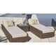 3-piece Outdoor Wicker Chaise Lounge with Cushion by Moda Furnishings - Thumbnail 1