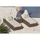 3-piece Outdoor Wicker Chaise Lounge with Cushion by Moda Furnishings - Thumbnail 0