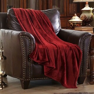 Mr Blue Merrylife Throw Blanket Decorative Home Couch Outdoor Travel Use (90 inchx 90 inch - burgundy)
