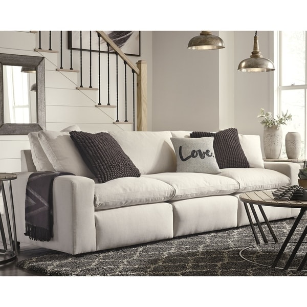 The Gray Barn Hidden Cove 3-piece Modular Ivory Cloud Sofa