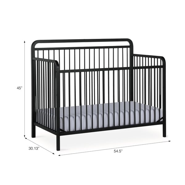 black metal convertible crib