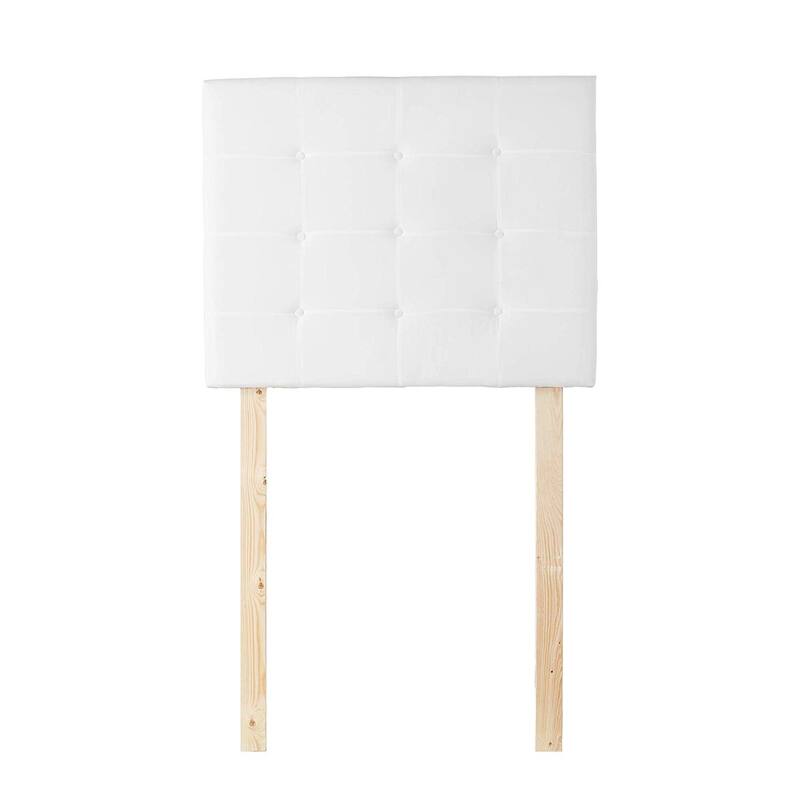 Villa Classic - Tufted - Plush College Dorm Headboard - White