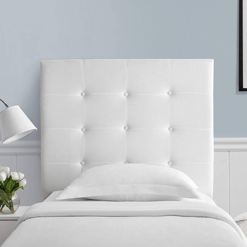 Villa Classic - Tufted - Plush College Dorm Headboard - White