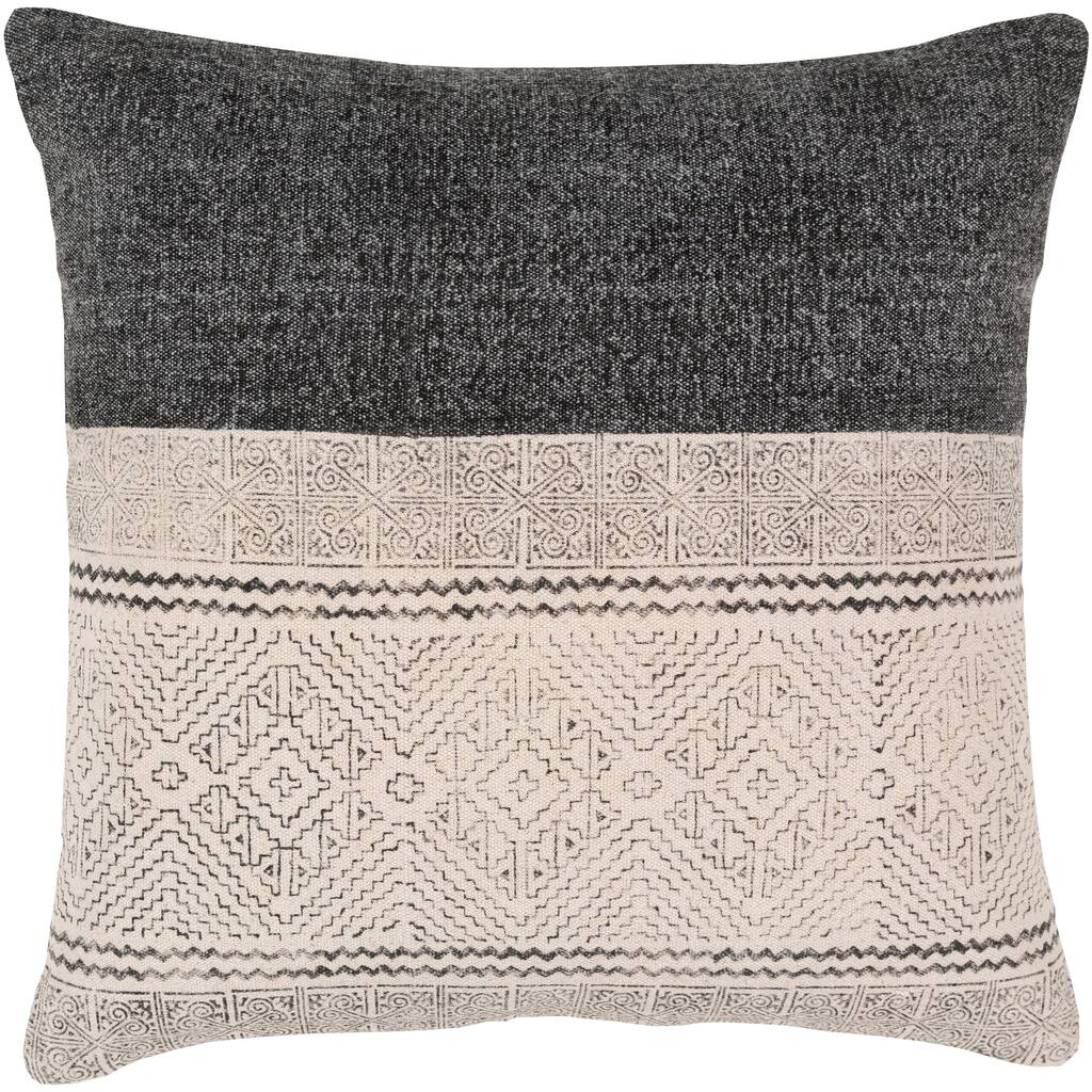Hemant Bohemian 20-inch Poly or Feather Down Filled Throw Pillow