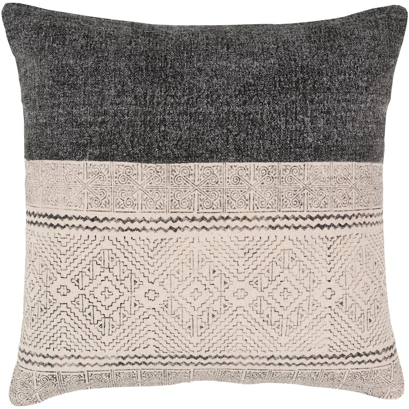 Hemant Bohemian Pillow Cover - Pillow Covers - Cover Only - Black
