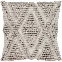 Katinka Cream/Grey/Khaki Cotton-blend Bohemian Pillow Cover
