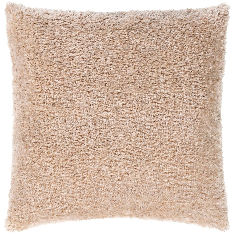 Damaris Shag Pillow Cover - Medium - Beige - 21 x 21