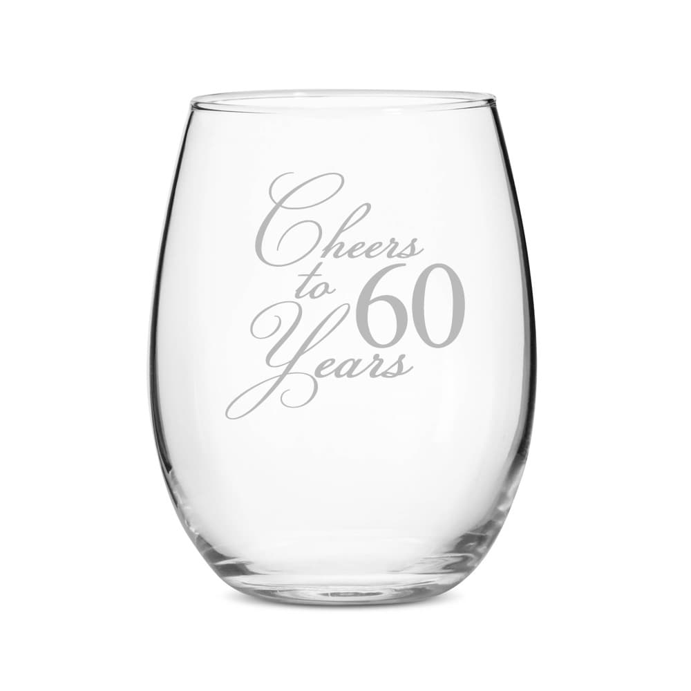 Monogrammed 21 oz. Stemless Wine Glass Set of 4