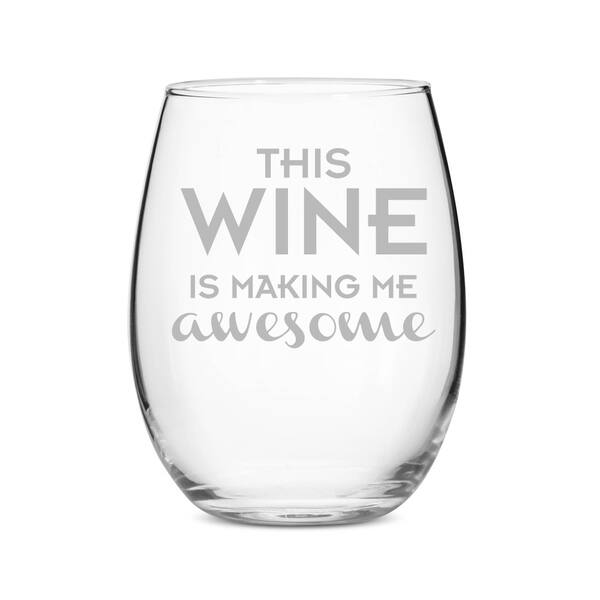 Personalized Stemless White Wine Glasses, Set of 4 - On Sale - Bed Bath &  Beyond - 18107424