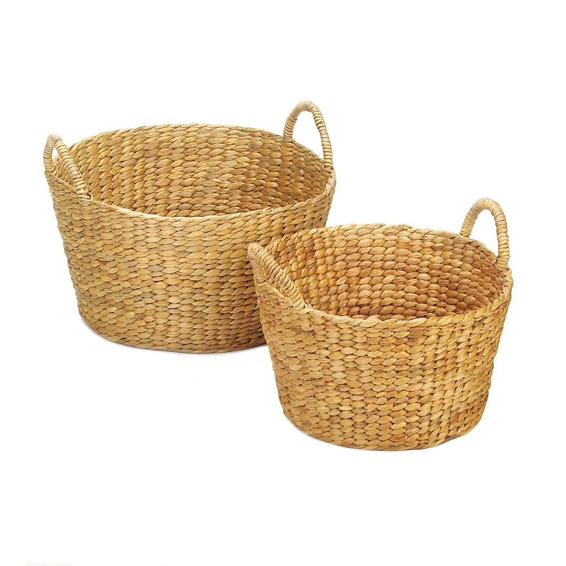 weaved storage baskets